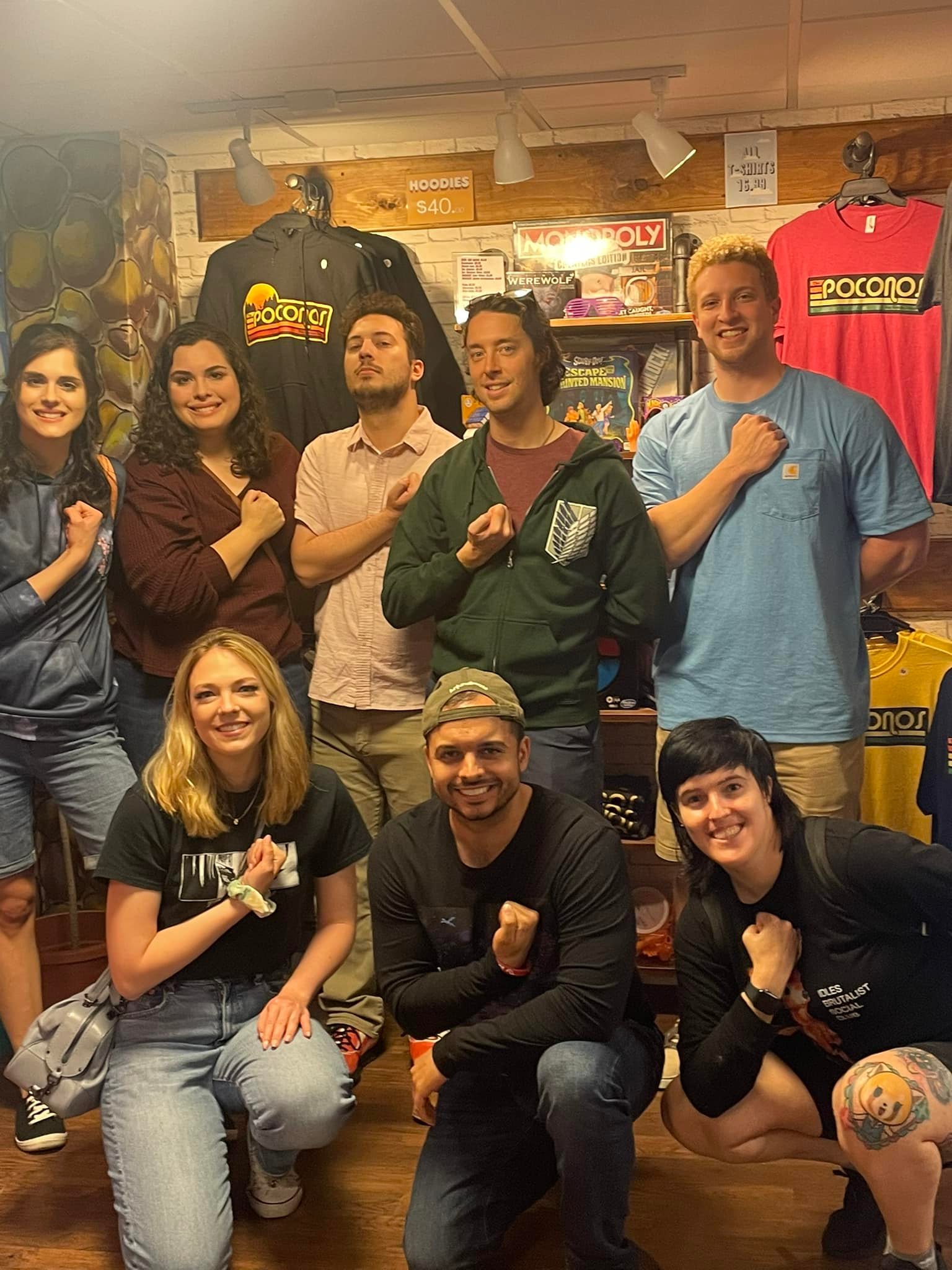 Group enjoying Big Screen Escapes in the Poconos
